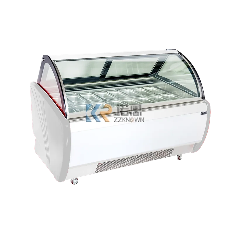 Fast Frozen Food Ice Cream Display Freezer Fridges Showcase Vertical Popsicle Gelato Display Refrigerator Freezers Countertop