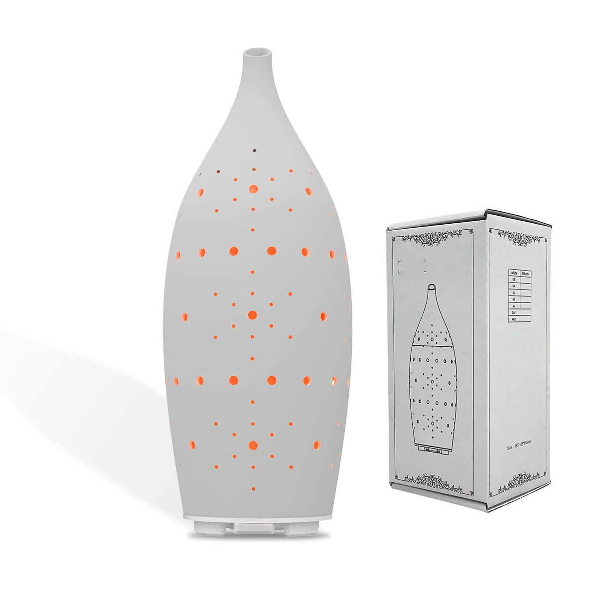 Elegant Customizable Aroma Diffuser Machine Ceramic Cover Screen Electric Office Essential Oil Atomizer French Tabletop