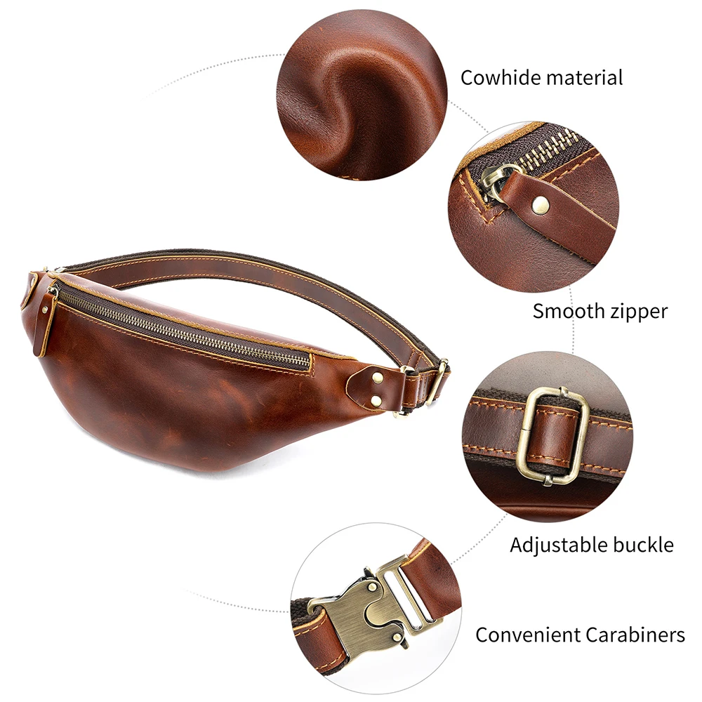 MARRANT Men's Genuine Leather Waist Bag - Durable & Stylish