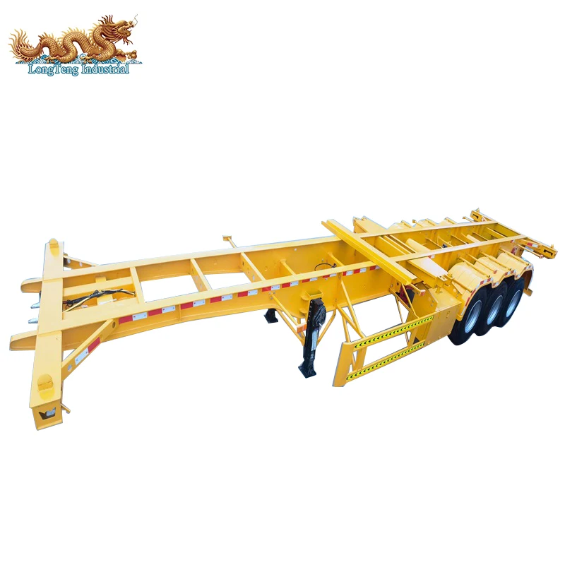 3-х осевой 20ft 40ft каркасный грузовик полуприцеп грузовой контейнер 60t трейлер Chasis для продажи