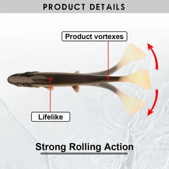 CHEERY Spinpoler FishingLure 14cm/18cm Swimbait Square Tail Soft Shad Artificial Bait Pike Perch Catfish Wobbler Big Game Tackle – Soft Lure – view 5