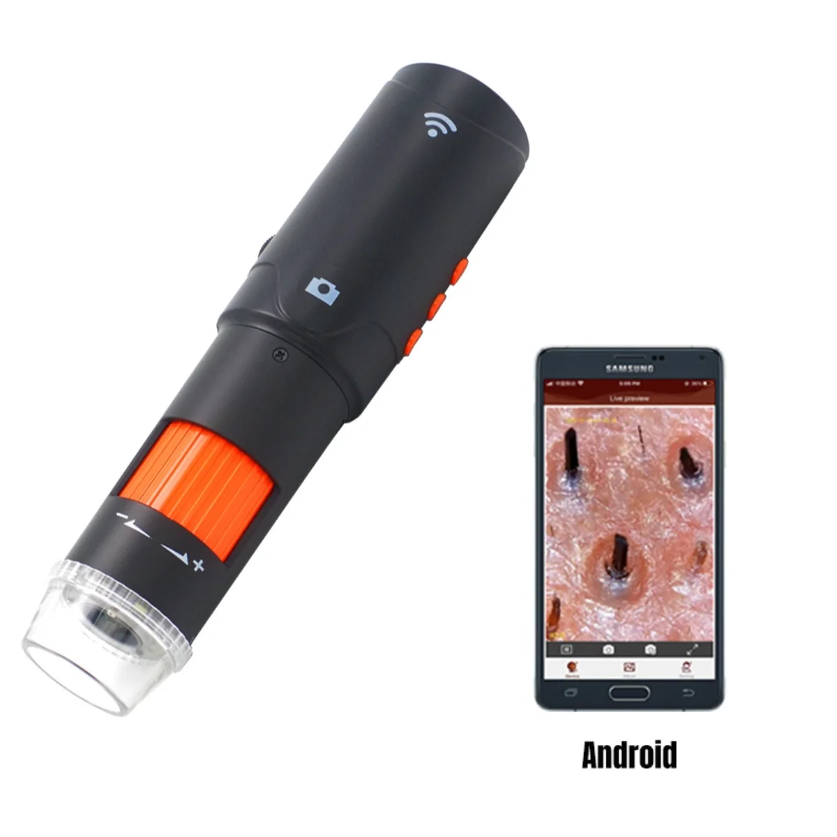 Polarizer Digital Dermatoscope for IOS Android Mobile Used in Medical Clinic Mole Analyzer