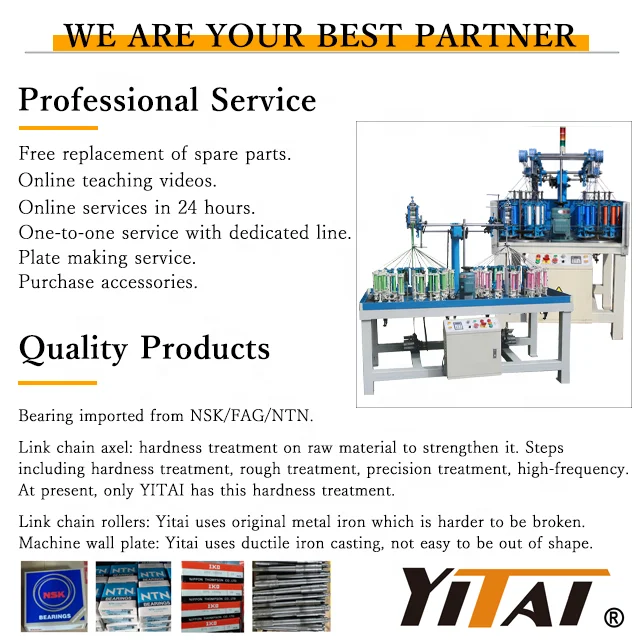 YTS 1/45 High Speed Machine Elastic Belt  for Making Round Skip Rope Bungee Rope Cord Braiding Machine