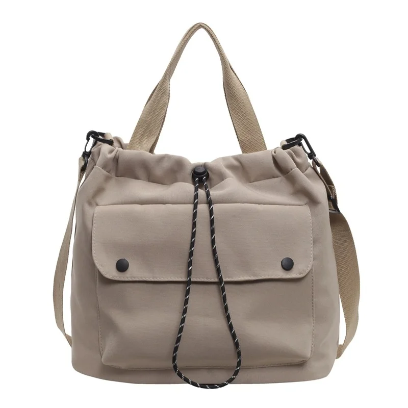 Winter 2026 New PU Medium Large Capacity Casual Artistic Forest Style String Single Shoulder Crossbody Simple Stylish Bag