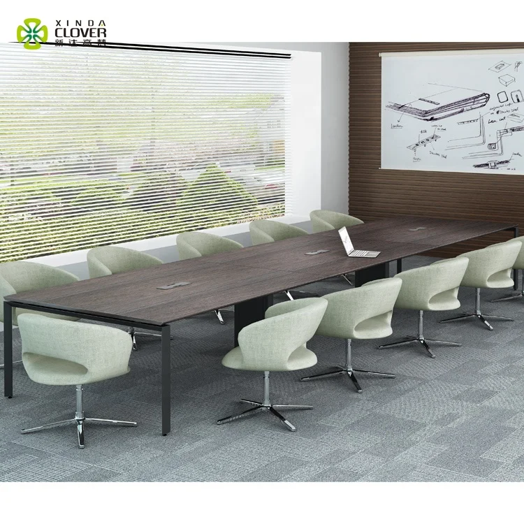 Boardroom Table Modern Office Meeting Table Used 6 Meter Long 16 Person Conference Table