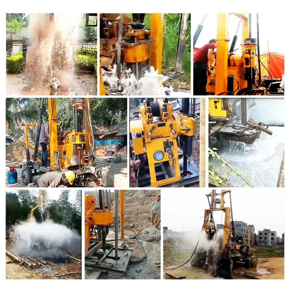 200 Meter Deep Crawler Spindle Hydraulic Rotary Drilling Rig
