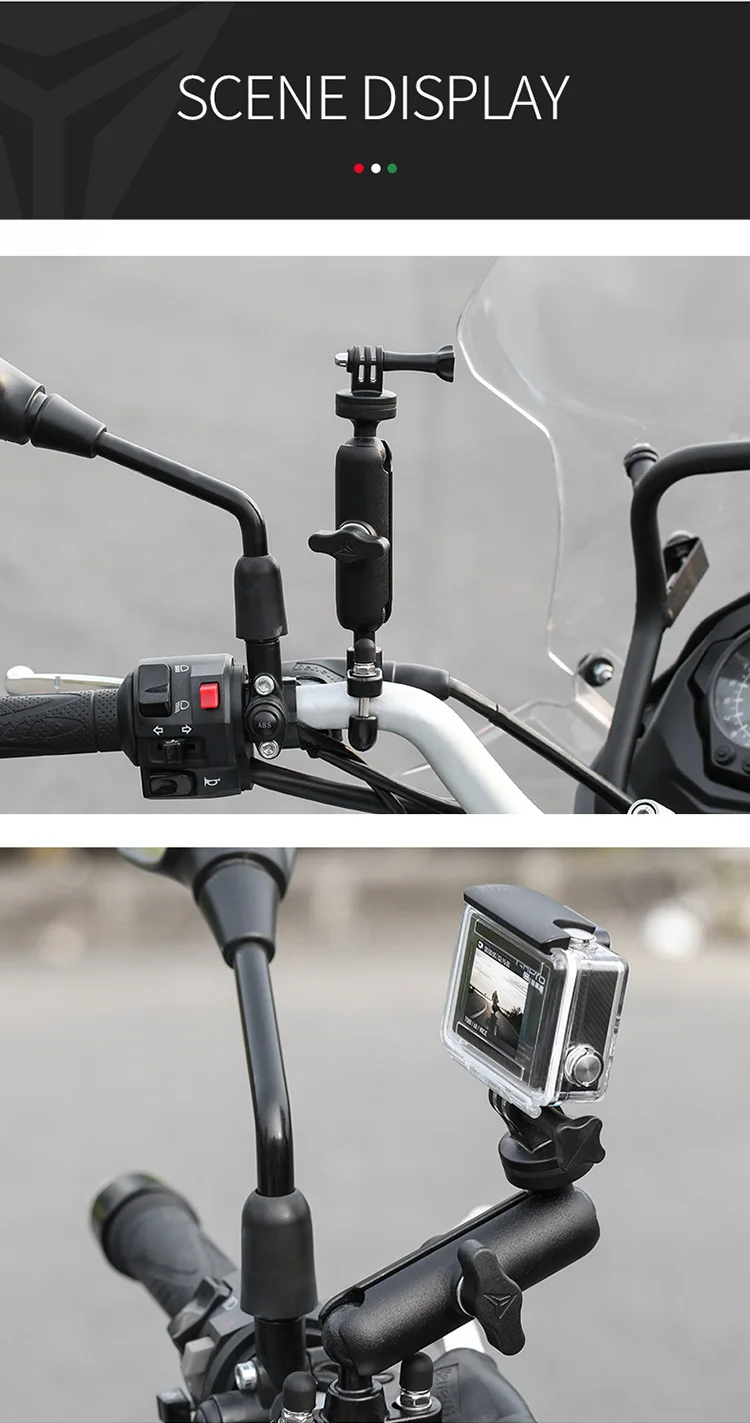 Motowolf Universal Aluminum Stable Camera Holder Motorcycle Bike Camera Mount