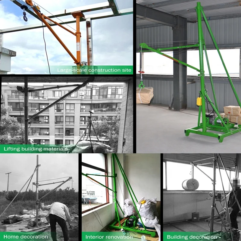 Building Material Lifting Equipment Firm and Durable Hoist Mobile Small Mini Crane