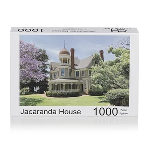 OEM Small Puzzle Toys Jacaranda House 1000 Pieces Custom Puzzle Low Moq for Adults and Families