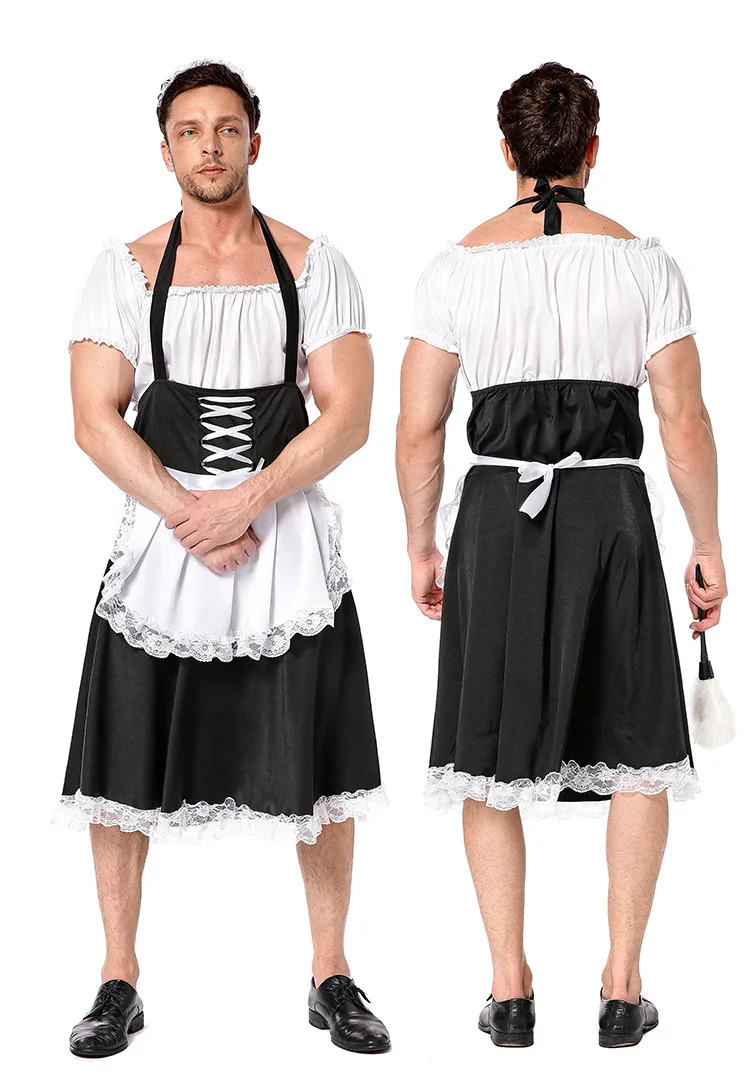 New Maid Cosplay Costume Men Women Anime Maid Outfit Adult Long Lolita Dress  Black and White Apron Dresses S-XXXL| Alibaba.com