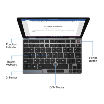 CHUWI MiniBook 8 Inch IPS Screen Intel Core M3 8100Y Processor 8GB