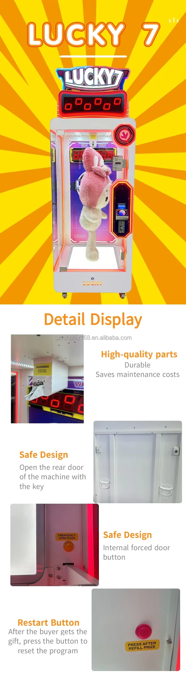 Funpark Best Price Wholesale Big Dolls Prize Scissors Game Machine Toy Scissors Cutting Game for Kids for Amusement manufacture