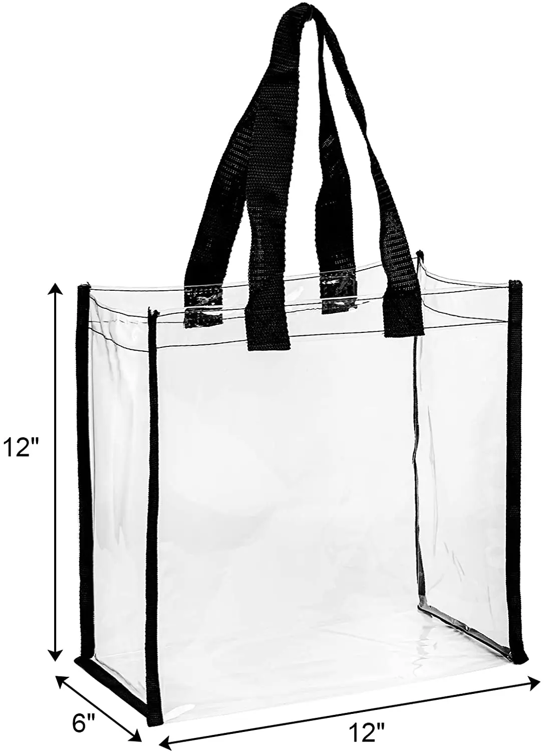 Reusable Blank Custom Pvc Shopping Bags See Through Bag Clear Stadium