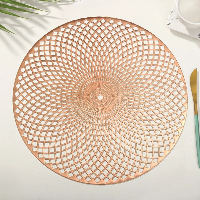 Sliver Eco Friendly Pvc Luxury Sprial Fans Gridding Shape Table
