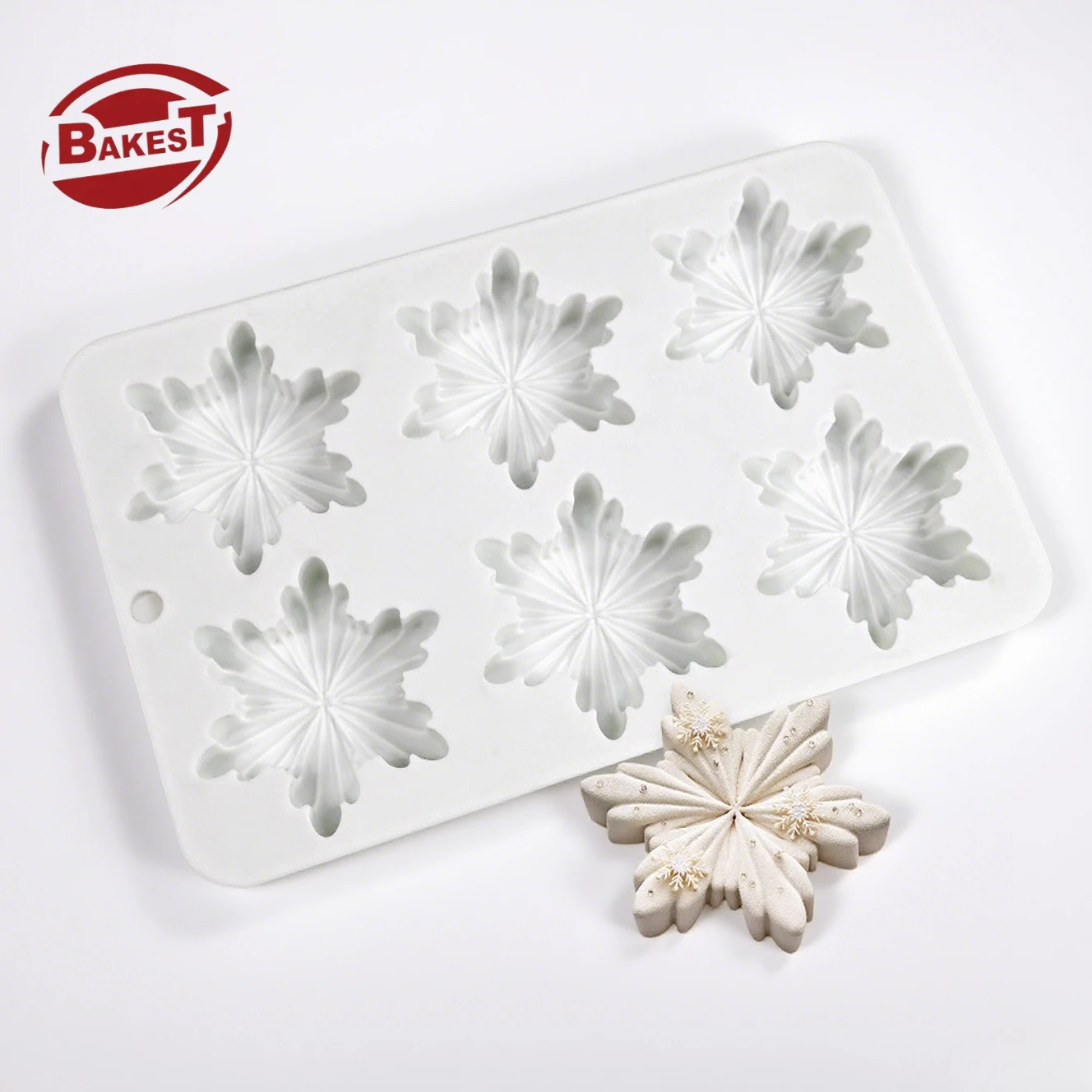 3D Christmas Snowflake Mousse Cake Mold DIY Chocolate Silicone Baking Decorating Tool for Dessert Handmade Sugar Tree