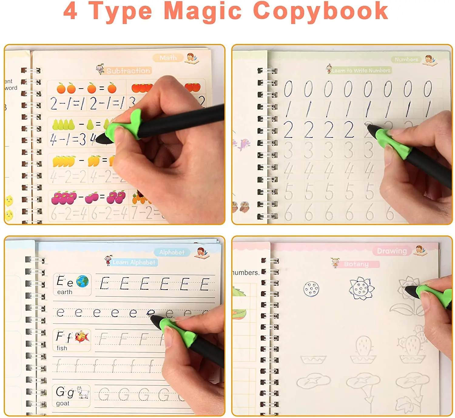 custom magic groove tracing copybook number