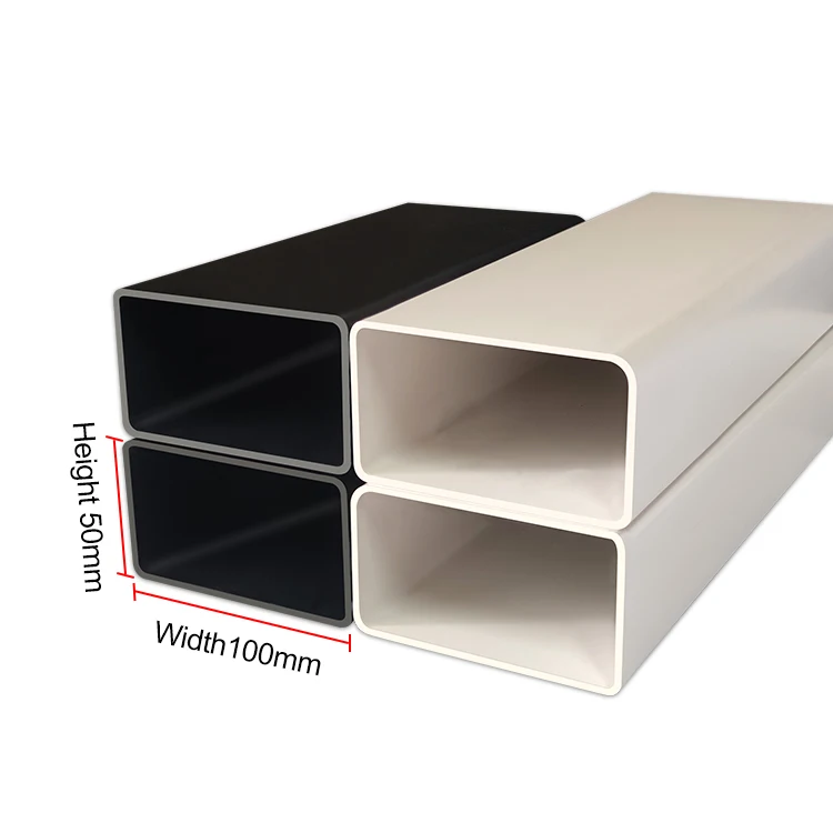 4 Inch square Pvc Pipe 25mm 50mm 62mm 70mm 83mm 100mm Coloured Square Flat Pipe Water Villa DrainPvc Pipe Manufacturers