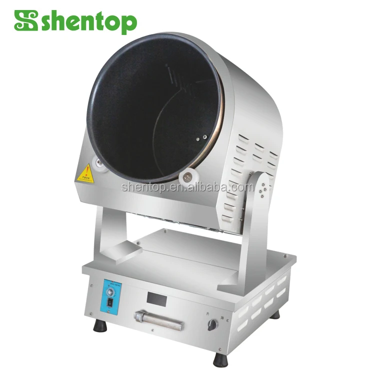 Vertical Rotating Wok Machine Big Capacity  Robot Cooking Drum 2pots 3 Pots Automatic Wok Cooking