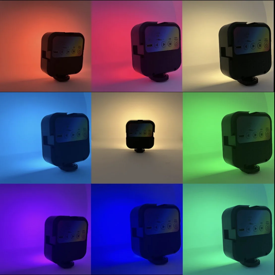 WLR1 RGB Chargeable Video Conference Cube Light Camera Kit Live Streaming Video Calls for Laptop Adjustable Brightness