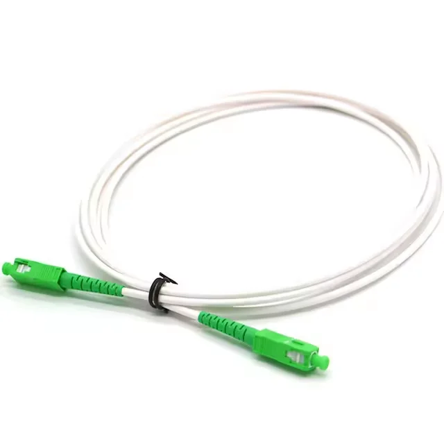 White 3mm 1.5m Fiber Optic Garter 2m 3m 3.5m SCAPC Fiber Optic Patch Cord G657a2 White Jarretiere Optique Fibre