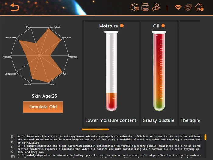 Professional Face Skin Analyzer Machine Portable Skin Scanner Intelligent Skin Analysis Machine
