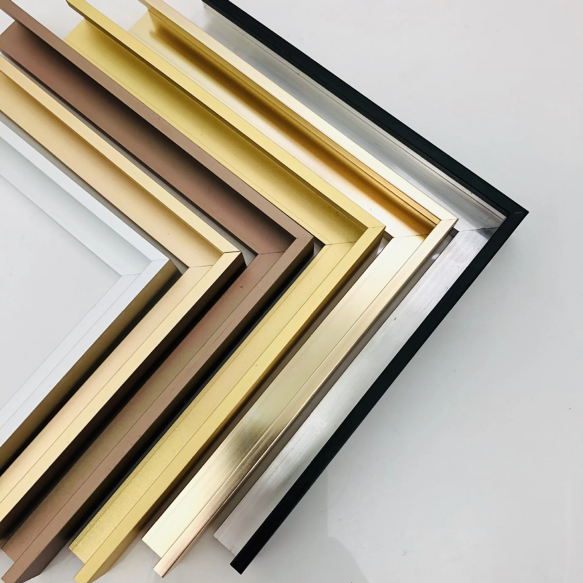 Metal Gold Photo Frames Modern Concise 4in 6in 7in Photos Use Glass ...