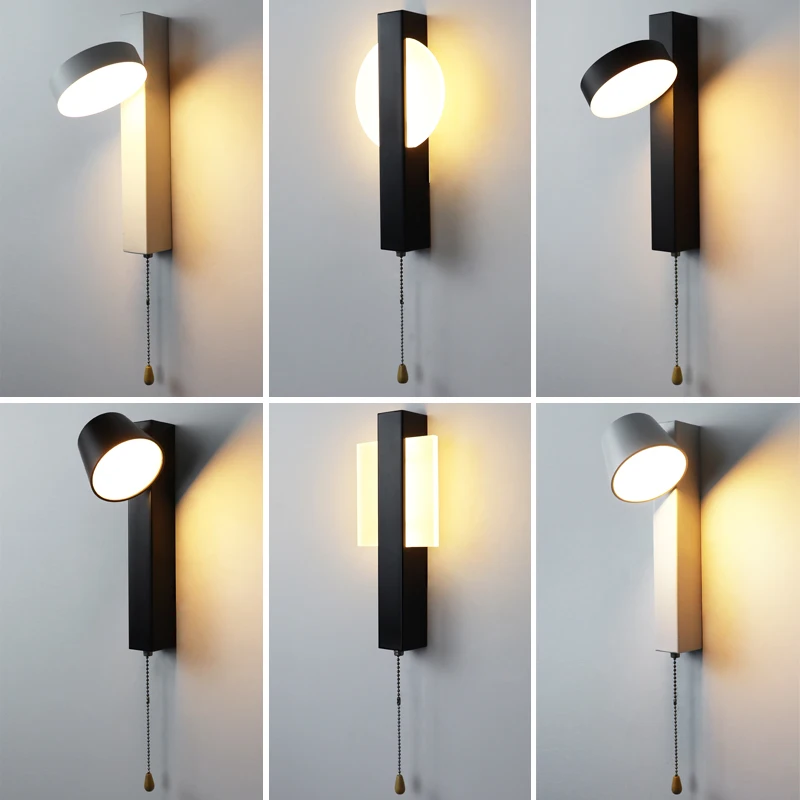 Lampada a muro LED dimmerabile, luce moderna da interno con interruttore, lampada da letto, lampada da lettura da parete per camera da letto, soggiorno, sala da pranzo