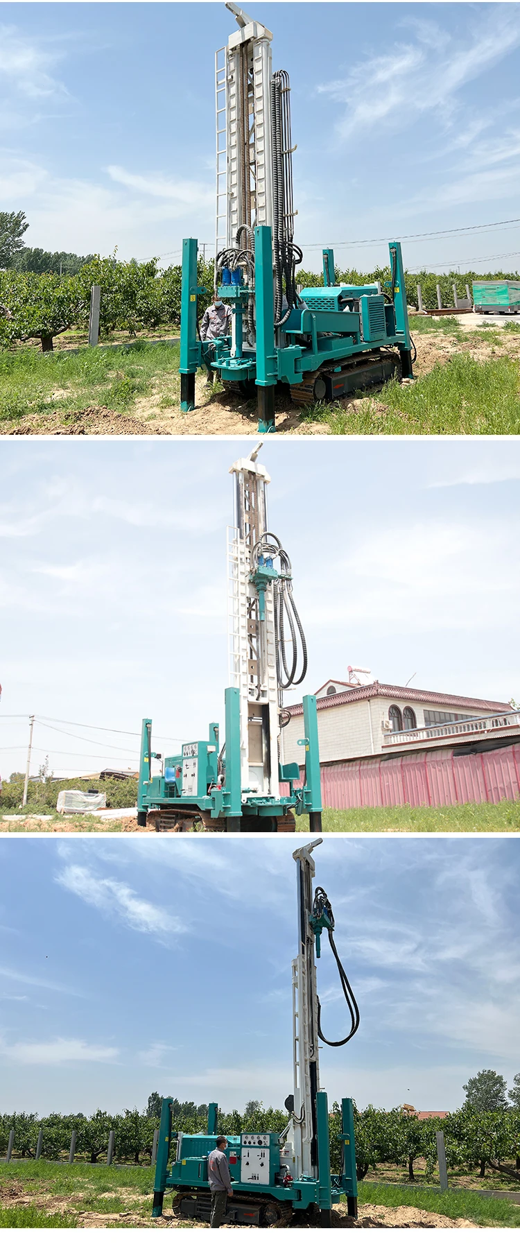 Portable 100m Deep Water Well Drilling Rig Machine 800m Depth Of Truck Mounted Water Drilling