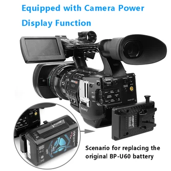 V-mount Battery to BP-U Seriey Battery Converter WA-075-3 for Sony Cameras Mini Scalable V-Mount Battery Plate Adapter detail image