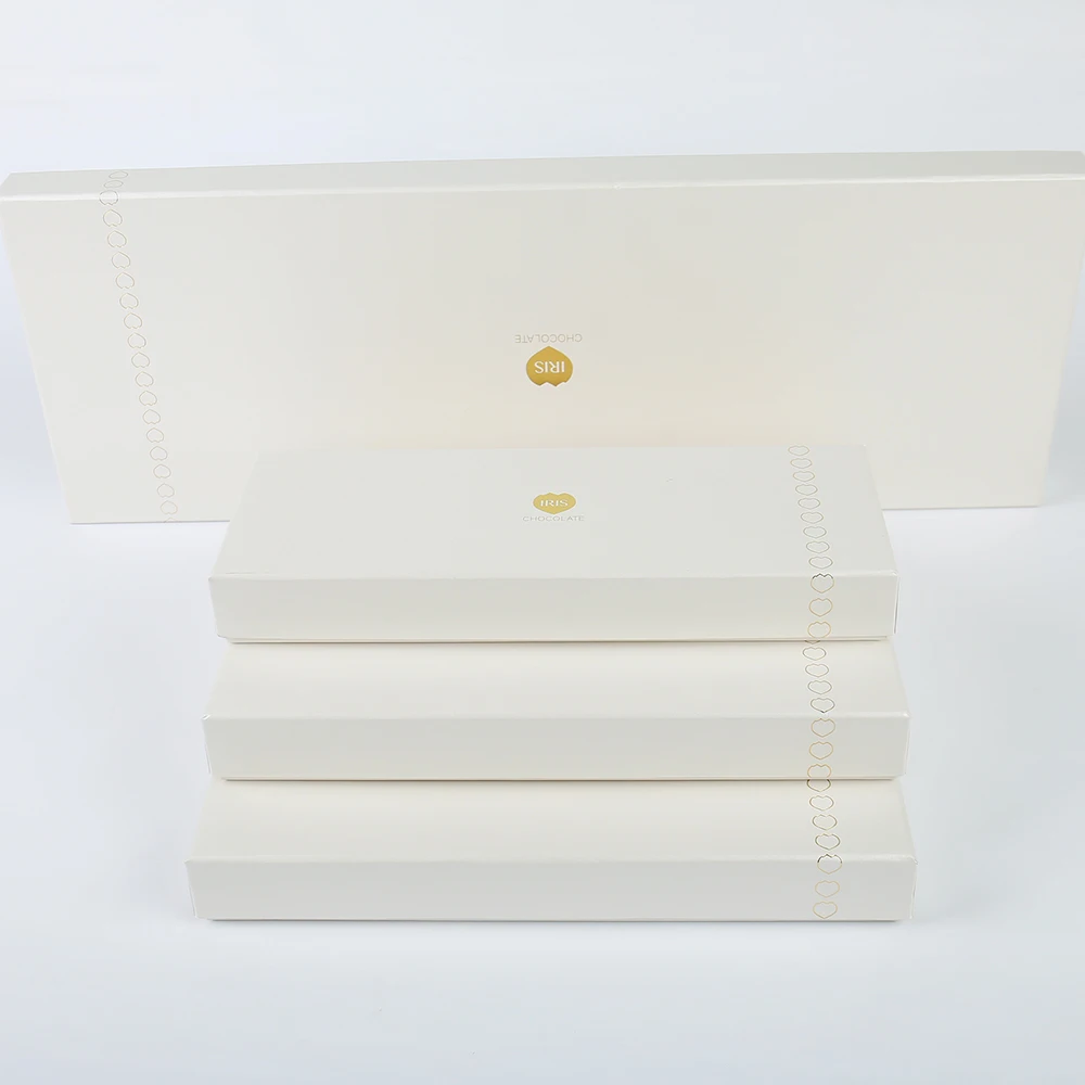 Eco-Friendly Luxury Chocolate Gift Box Set Custom UV Printed Specialty Paper Hot Stamping with Cardboard Base Lid Food Packaging