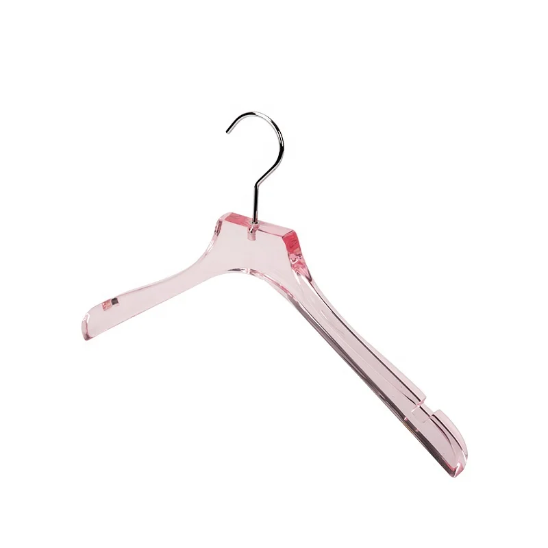 China Hot Sale Pink Glitter Plastic Clothes Hangers for Kids
