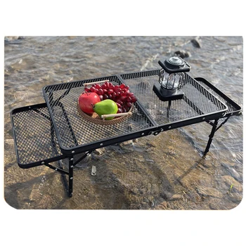 Hot Sale Indoor Outdoor Metal Rectangular Folding Table Catering Banquet Picnic Desk With Storage Bag Outdoor Furniture