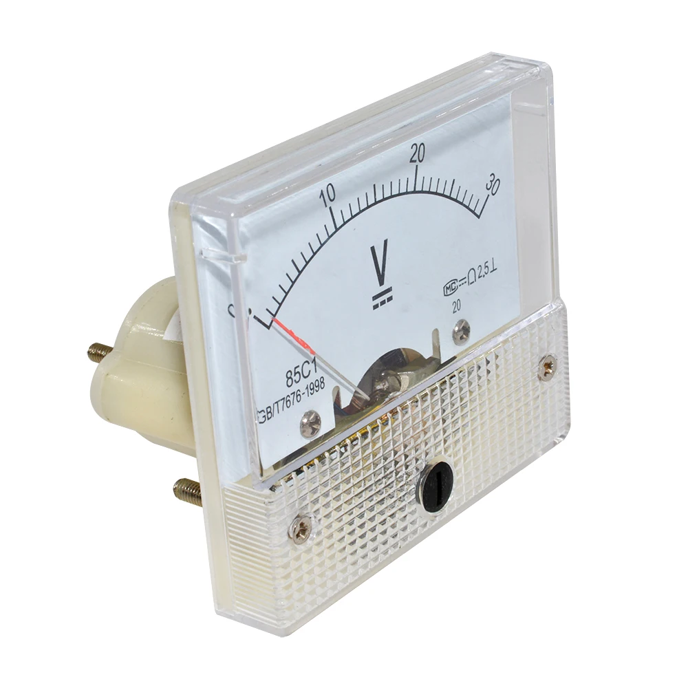 0-50V AC Analog Voltmeter – Round Panel Meter, 66.4mm Diameter, DH52 Style