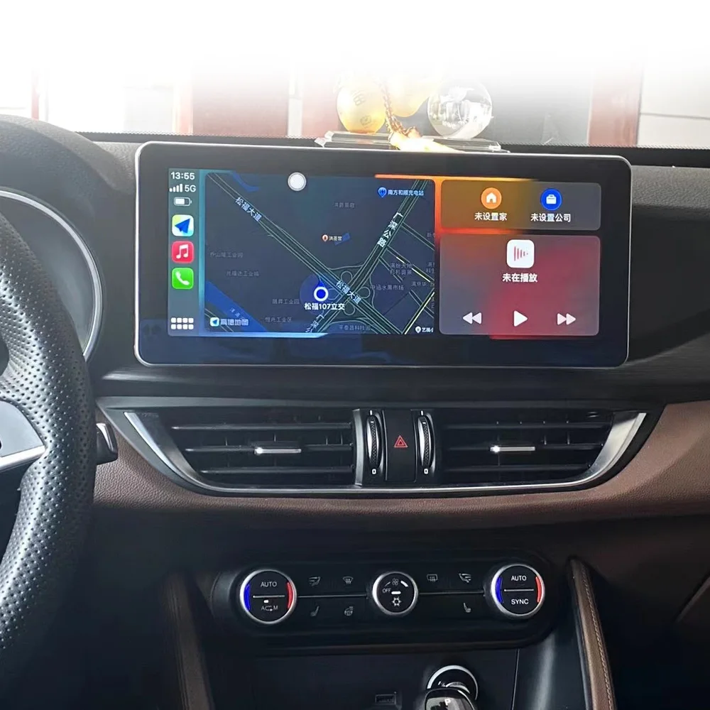 12.3 Inch for Alfa Romeo Car GPS Navigation HD Touch Screen Built-in DSP Wireless Carplay Auto Multimedia Radio Player Head Unit