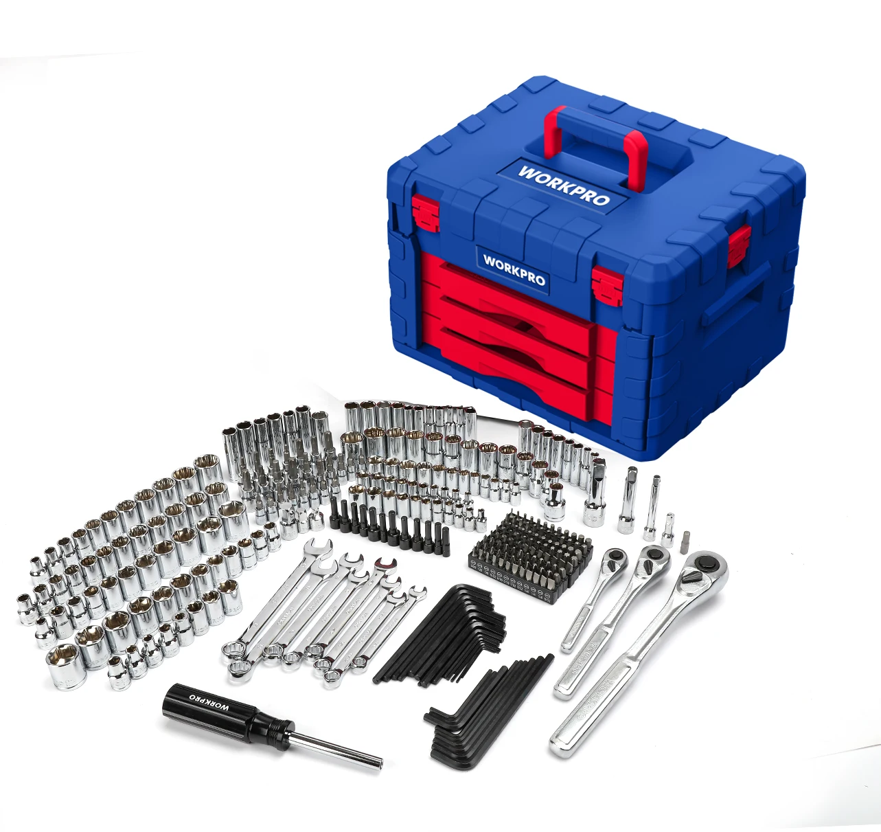 WORKPRO ホットセール 320ピース 1/4インチ 3/8インチ 1/2インチ 