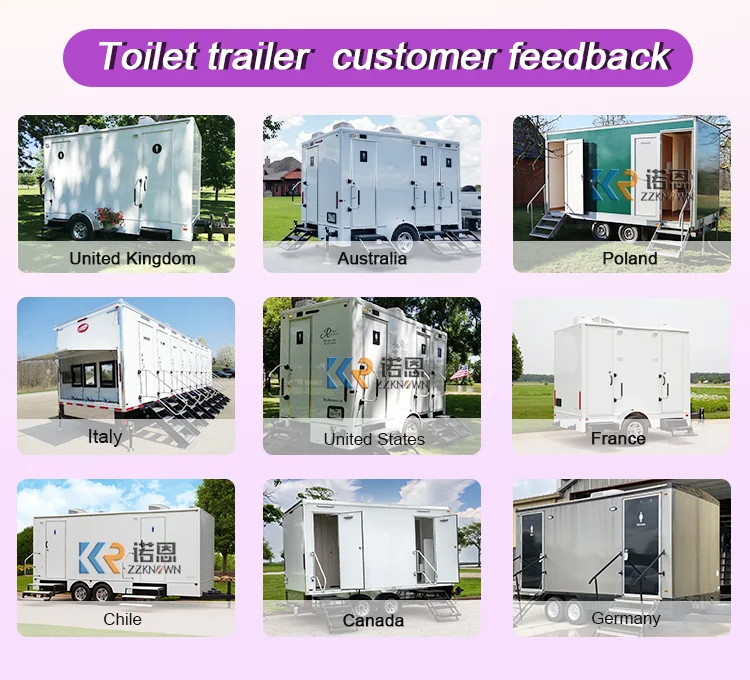 2024 Professional Portable Toilet Restroom Trailer For Sale Concession