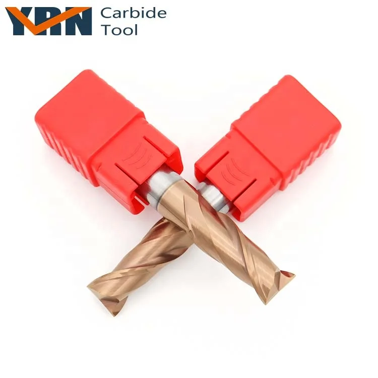 
Брелок, вольфрамная сталь покрытие конец фрезы от производителя 2 флейты карбида Концевая фреза HRC55 