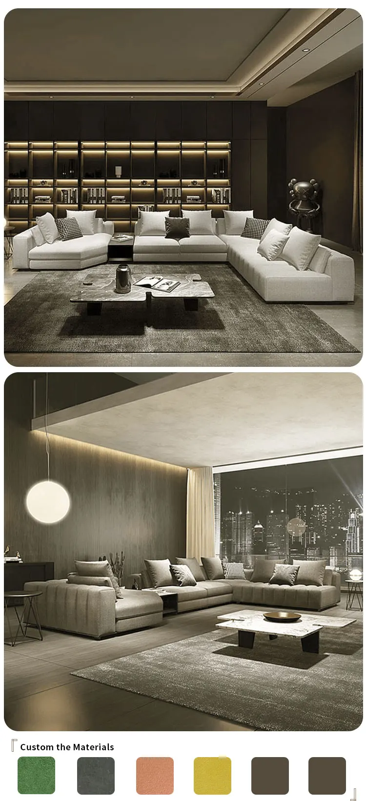 MOONTOP Luxury Sectional Modern Italian Design Sofa