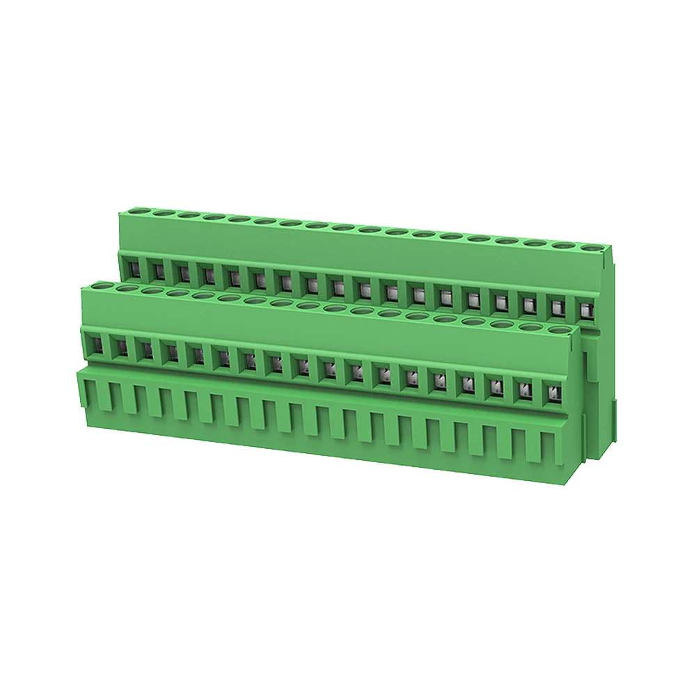 PCB Double Row Screw Terminal Blocks 5.0mm Connector Combined Short and Tall and Printed Replace DG500B-5.0 MKKDS 1.5/..