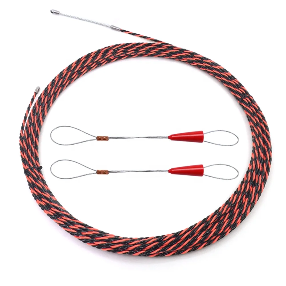 Akuoly Fish Tape 49FT (15m) – Polyester Cable Pulling Wire, 4.5mm Diameter, Low-Friction, Rustproof, For Conduit & Pipe Cable Runs