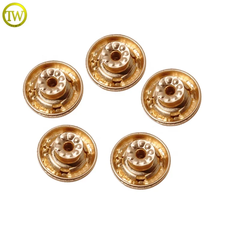 Wholesale Decorative Jeans Press Button Customized Matte Gold logo Engraved Rivet Snap Buttons for Pants