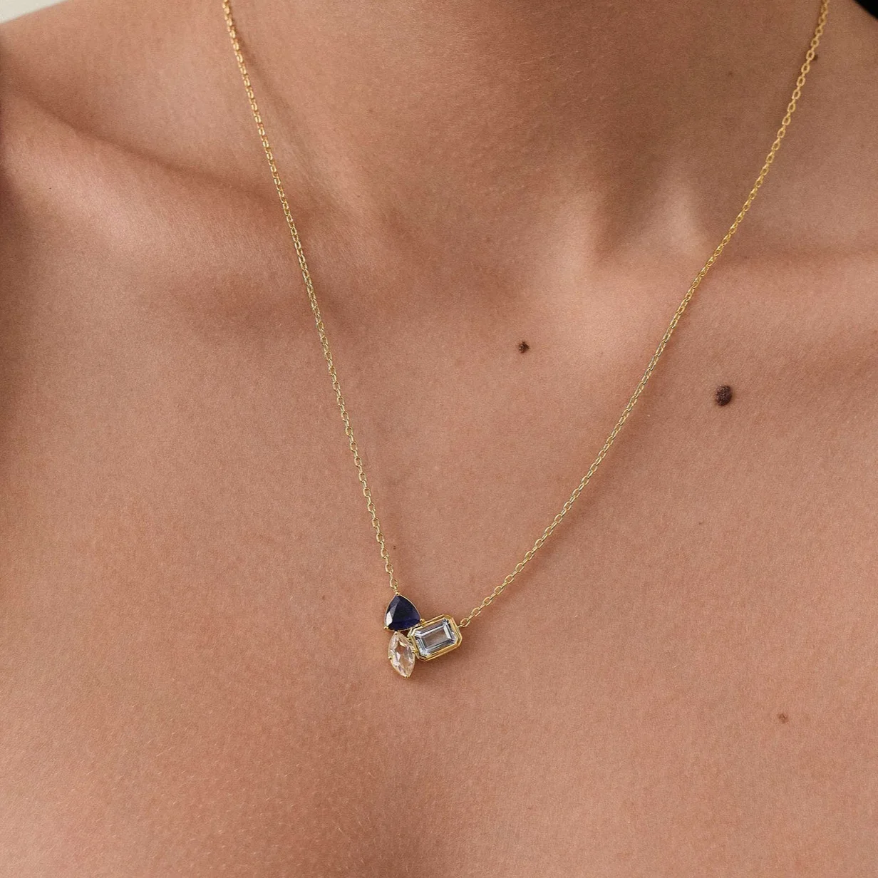 Elegant Zircon Stainless Steel Necklace