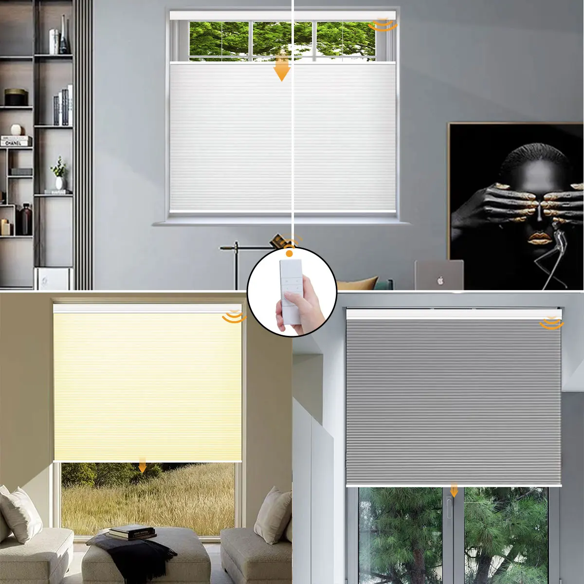 Customized Size Top Down Bottom Up Blinds Light Filtering Honeycomb ...