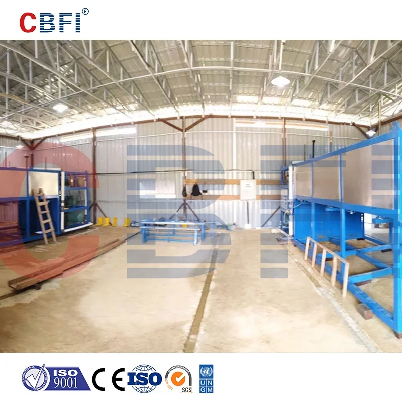 CBFI ABI100 Automatic Direct Cooling Block Ice Machine 10 Tons Indonesia Case