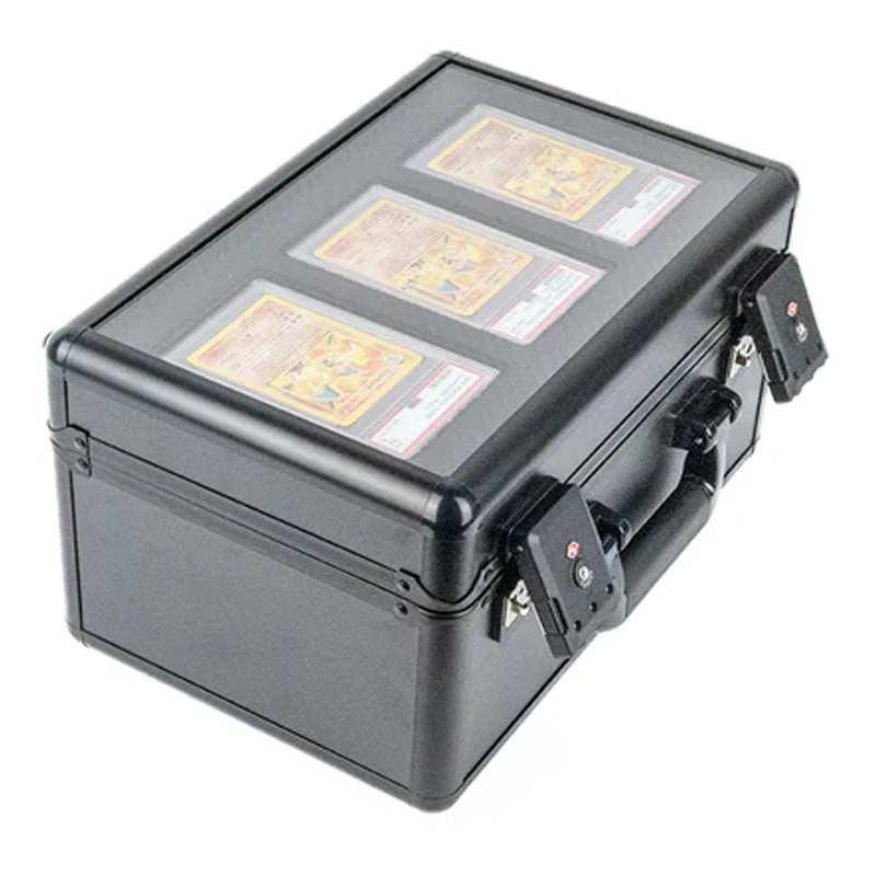 Graded Card Storage Box 3 Slots Graded Sports Card Storage Box for BGS SGC Graded Slab Waterproof Display Trading Card Case
