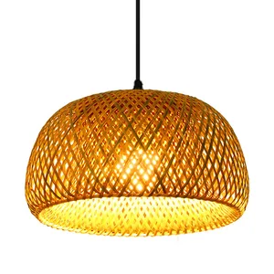 Southeast Asian Style Bamboo Lamp Woven Rattan Pendant Lights for Home Decor Elegant Chandelier Pendant Lamps