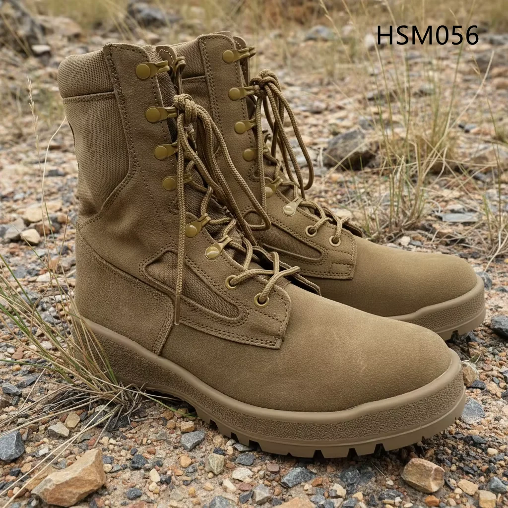 HY,hard Wearing Rubber Outsole Belleville Combat Boots Anti-tear Suede Leather  Mulit-Colors Marching Tactical Boots HSM056