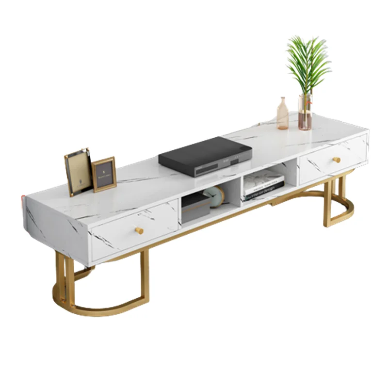 Faux Marble Tv And Coffee Table Set Modern Living Room Small