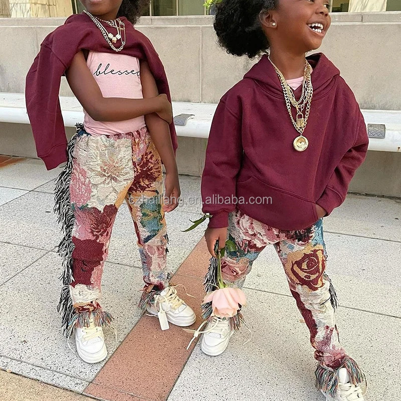 Детские брюки с бахромой