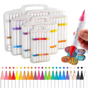 New 24  48  72  96 Color Marker Pen Water Dual Tip Different Colors Permanent Art Markers Highlight Pen Set